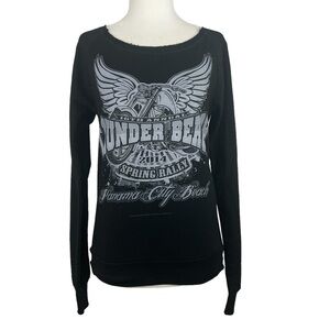 𝅺vintage THUNDER BEACH PANAMA CITY BEACH RALLY‎ LONG SLEEVED WOMEN'S SWEATSHIRT